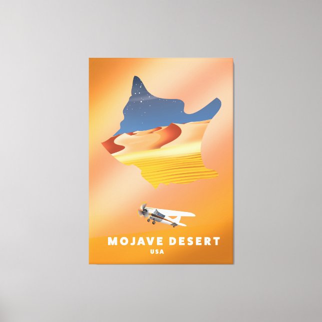 Toile Carte Mojave Desert USA (Recto)