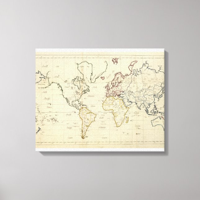 Toile Carte mondiale (Recto)