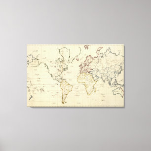 Toile Carte mondiale