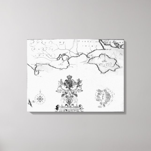 Toile Carte n° 7 montrant l'itinéraire de la flotte Arma (Recto)