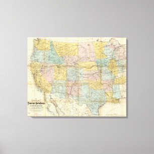 Toile Carte Nationale Du Territoire Des États-Unis