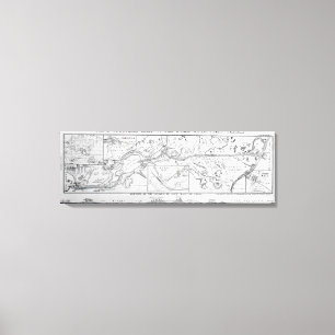 Toile Carte officielle du canal maritime de Suez par Wyl