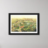 Carte panoramique de Nashville TN NUMÉRIQUEMENT RE