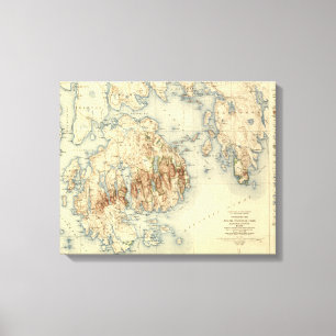 Toile Carte panoramique nationale de ParkTopographic