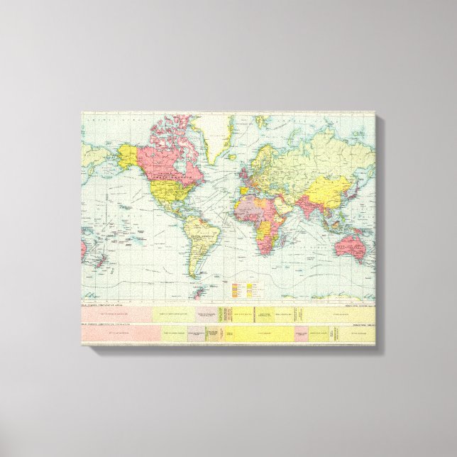 Toile Carte politique mondiale (Recto)