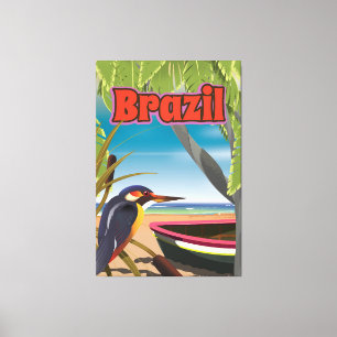 Toile Carte postale de plage brésilienne