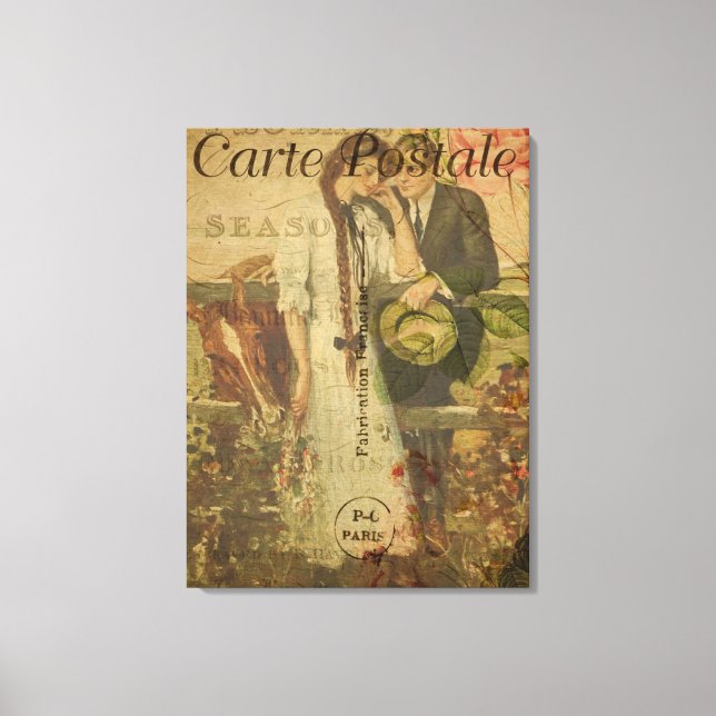 Toile "Carte Postale" française (Recto)