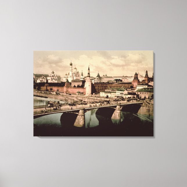 Toile Carte postale représentant le Kremlin, Moscou (Recto)