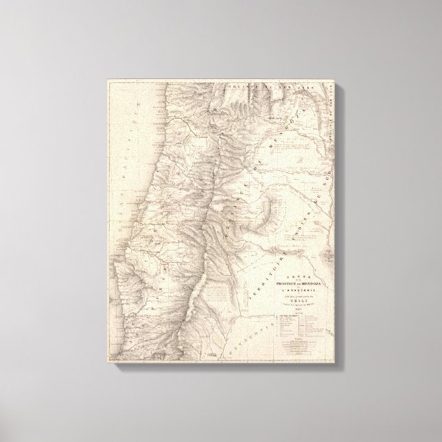 Toile Carte, Province de Mendoza, Araucan? a (Recto)