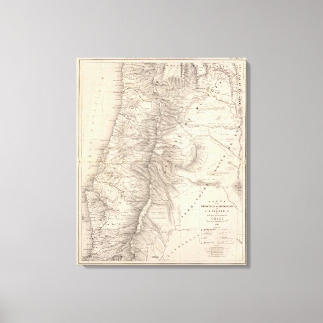 Toile Carte, Province de Mendoza, Araucan? a (Recto)