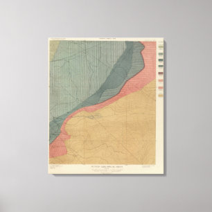Toile Carte spéciale d'atlas de feuille de parc de