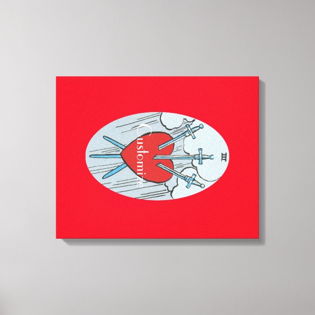 Toile Carte Tarot 3 épées Thunder_Cove (Recto)