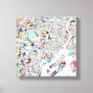 Toile Carte Tokyo Japon