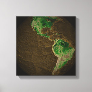 Toile Carte topographique de la terre