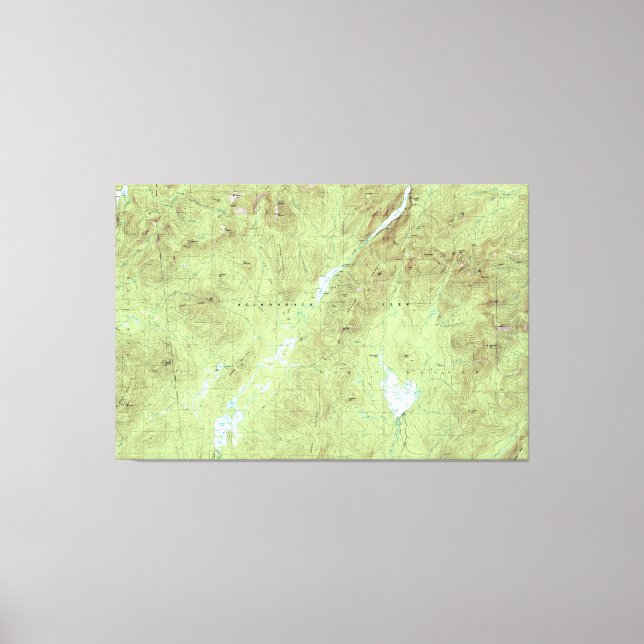 Toile Carte topographique du Mont Marcy - Adirondack Par (Recto)