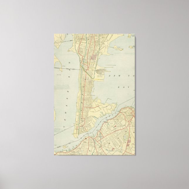 Toile Carte vintage de Bayonne NJ (1912) (Recto)