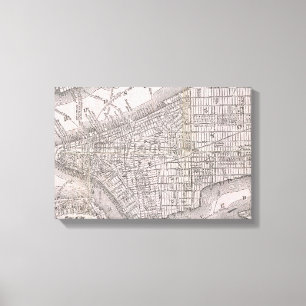 Toile Carte vintage de New York City (1886)