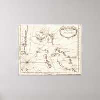 Carte vintage des Bahamas (1764)