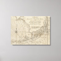 Carte vintage des Florida Keys (1771)