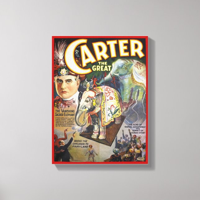Toile Carter La Grande Poster de Magicien Vintage restau (Recto)