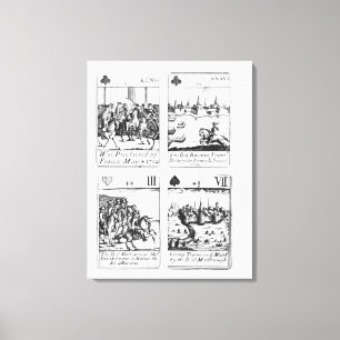 Toile Cartes de jeu commémorant