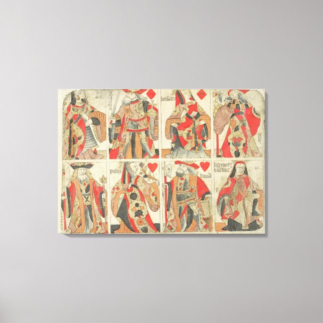 Toile Cartes de jeu non découpées, fin 18ème siècle (Recto)
