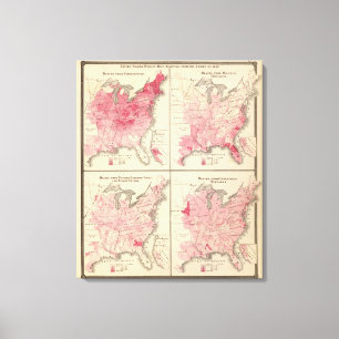 Toile Cartes de vitalité des Etats-Unis