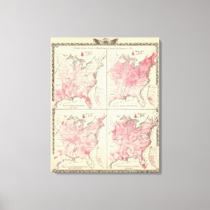Toile Cartes de vitalité des Etats-Unis
