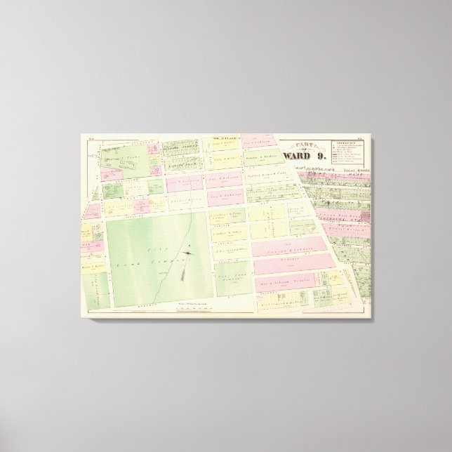 Toile Cartes des rues et des bâtiments (Recto)