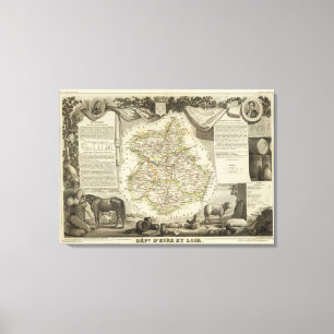 Toile Cartes d'illustration
