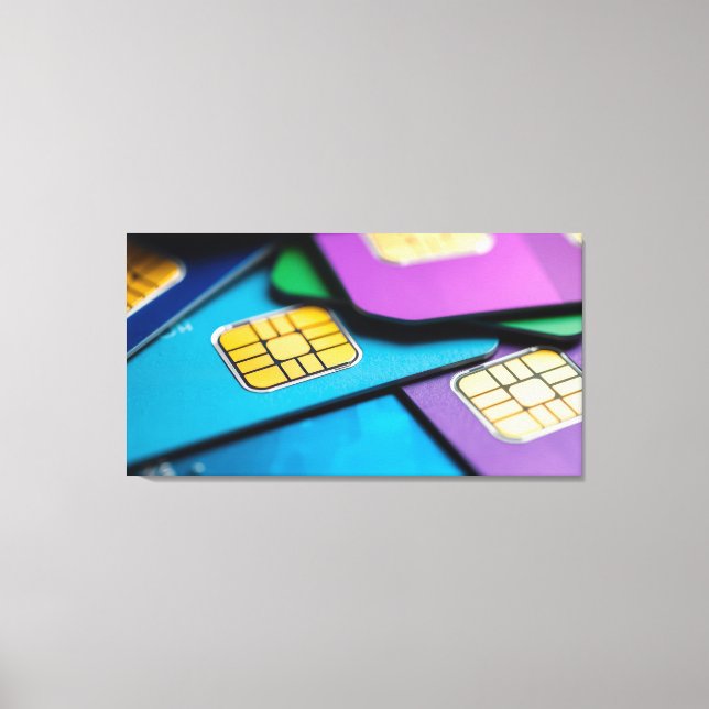 Toile Cartes SIM colorées (Recto)