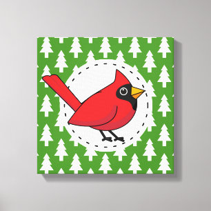 Toile Cartoon Red Cardinal