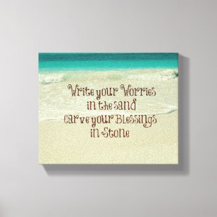 Toile Carve your Blessings in Stone Cote