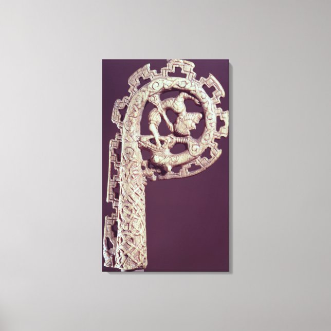 Toile Carved handle of a bishop's crook, bone (Recto)