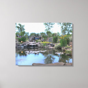 Toile Cascade à 3 niveaux Koi Pond Canvas
