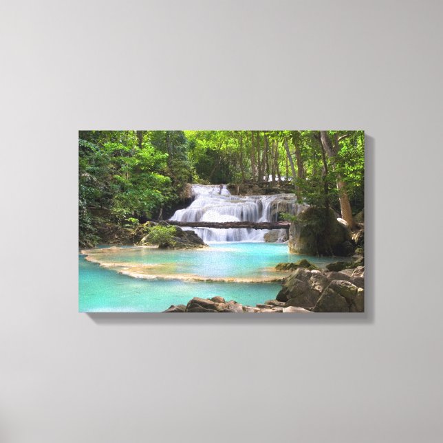 Toile Cascade dans la forêt tropicale (Recto)
