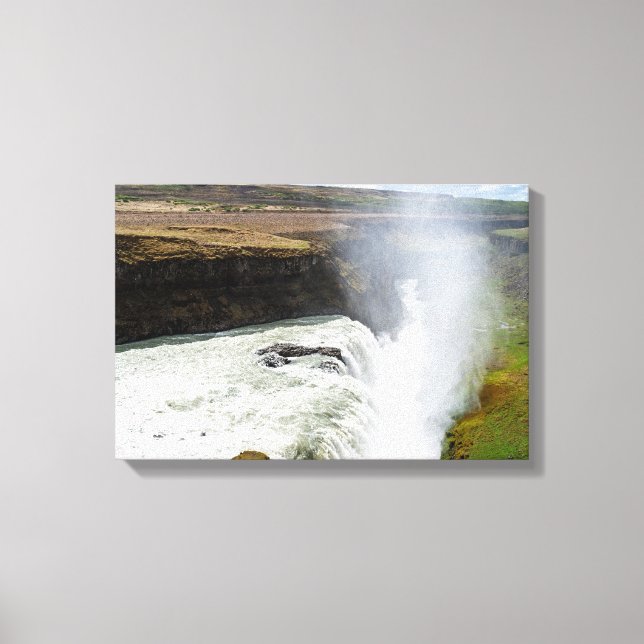 Toile Cascade de Gullfoss - Sud-Ouest de l'Islande (Recto)
