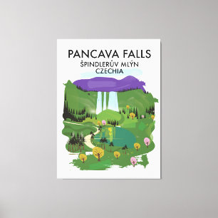 Toile Cascade de Pancava Špindlerův Mlýn, Tchéquie affic