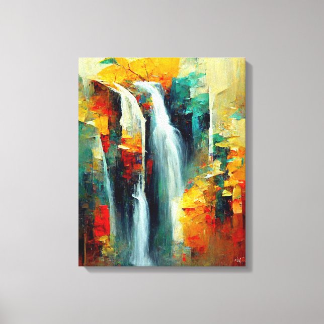 Toile Cascade de peinture artistique Abstraite (Recto)