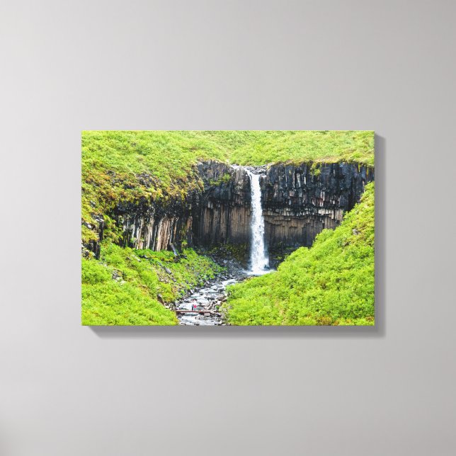 Toile Cascade de Svartifoss à Skaftafell - Islande (Recto)