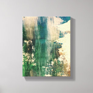 Toile Cascade En Forêt Peinture D'Art Abstrait Originale