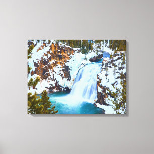 Toile Cascade en pierre de Yellowstone Art Wall