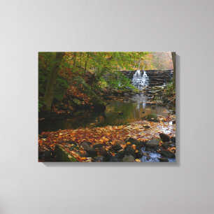 Toile Cascade et ruisseau d'automne en Pennsylvanie Natu