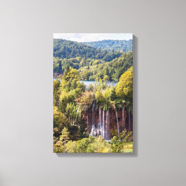 Toile Cascades dans le parc national de Plitvice - Croat (Recto)