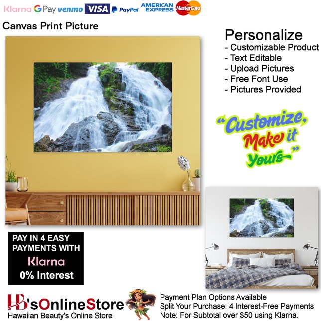 Toile Cascades Nature Relax Accueil Bureau Photo 11 (Waterfalls Nature Relax Home Office Canvas Print Picture 11.)