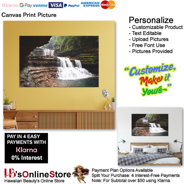 Toile Cascades Nature Relax Accueil Bureau Photo 15 (Waterfalls Nature Relax Home Office Canvas Print Picture 15.)