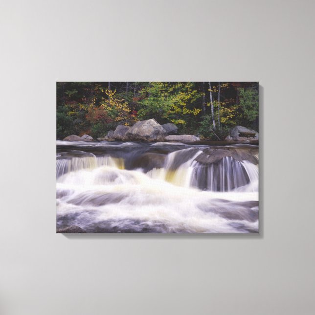 Toile Cascades, Route Kancamagus, Blanc (Recto)