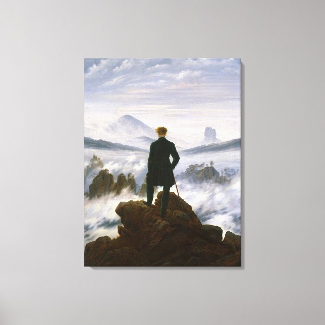 Toile CASPAR FRIEDRICH Le déambulateur au-dessus de la m (Recto)