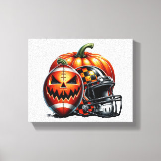 Toile casque de baseball citrouille halloween