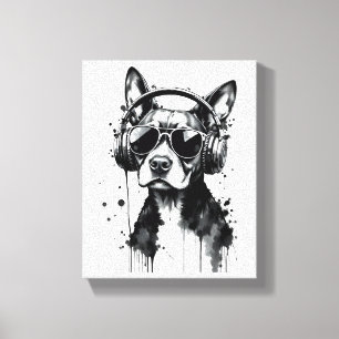 Toile Casque de chien cool Cute Animaux de compagnie enc